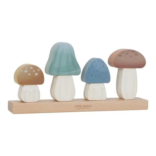 Puzzle champignons à empiler en bois - Forest Friends