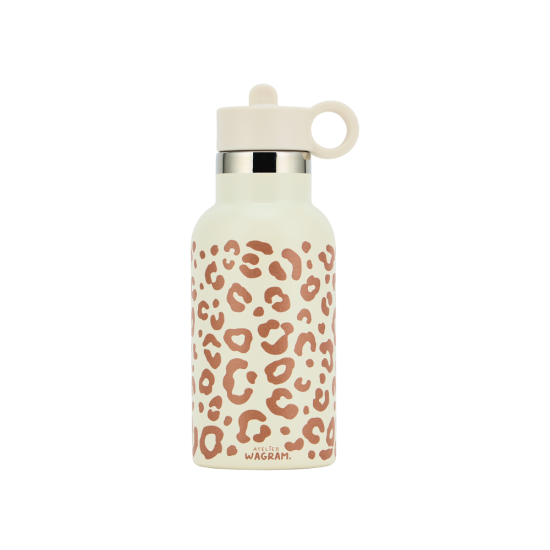 Gourde acier inox - Crème léopard