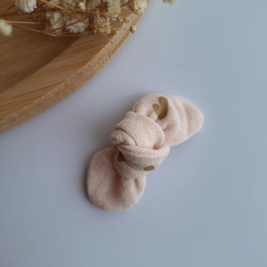 Noeud en gaze de coton - Coeur écru