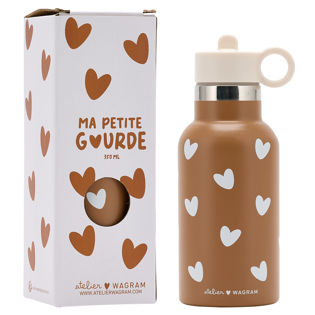Gourde acier inox - Caramel