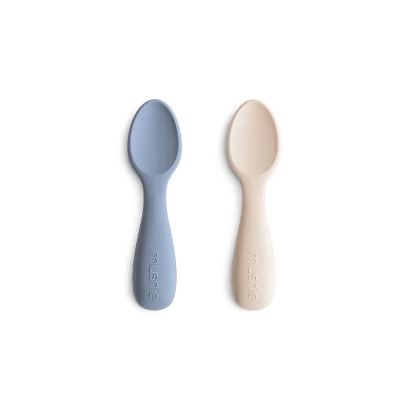 Lot de 2 cuillères en silicone - Bleu / Sable