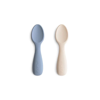 Lot de 2 cuillères en silicone - Bleu / Sable